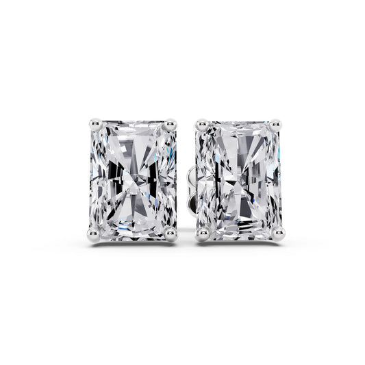 Martini Radiant Lab Grown Diamond Stud Earrings, front view