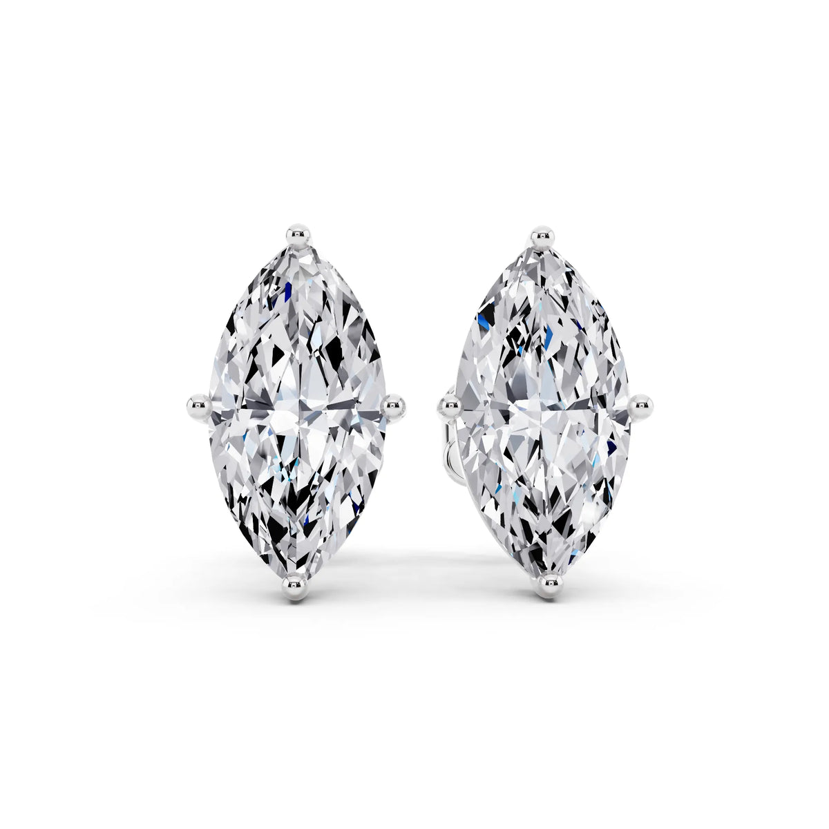Martini Marquise Lab Grown Diamond Stud Earrings, front view