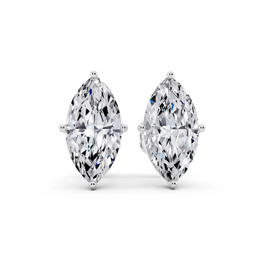 Martini Marquise Lab Grown Diamond Stud Earrings, front view