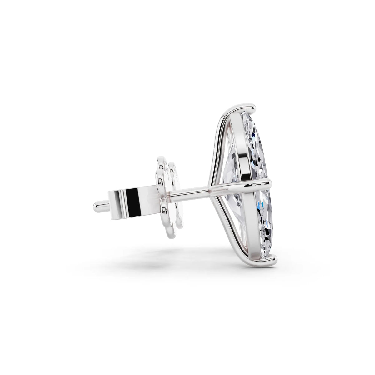 Martini Marquise Lab Grown Diamond Stud Earrings, side view