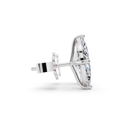 Martini Marquise Lab Grown Diamond Stud Earrings, side view