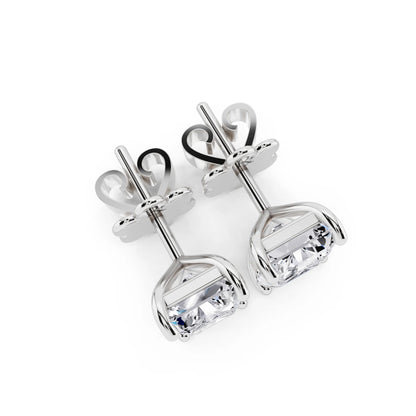 Martini Radiant Lab Grown Diamond Stud Earrings, top view