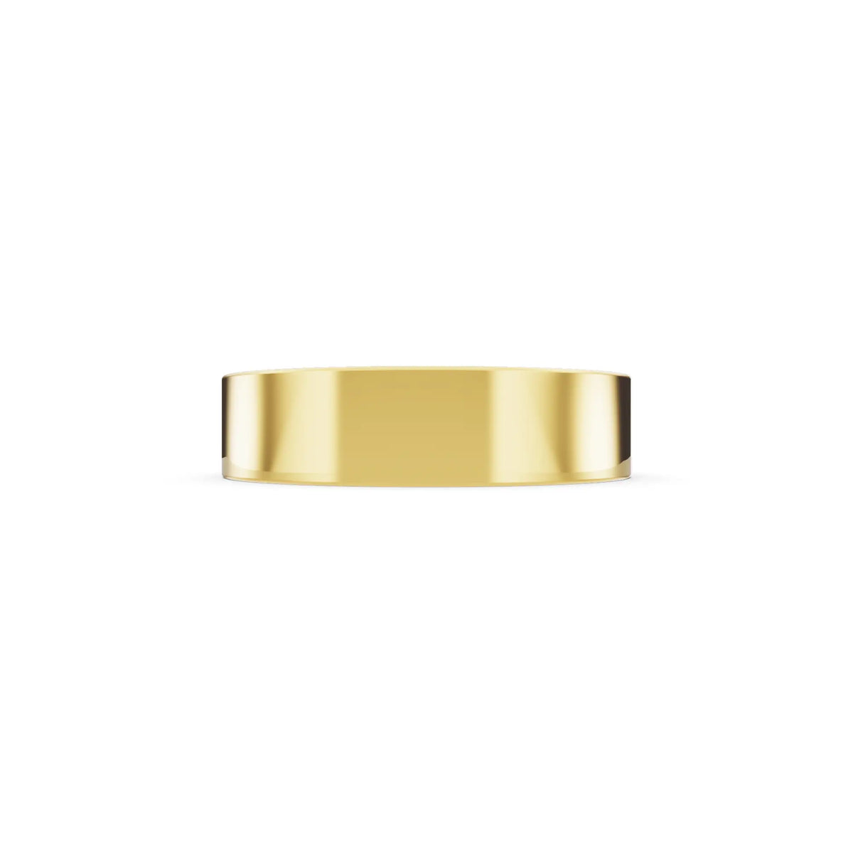 10K Yellow Gold Men's Baguette Cut Diamond Solitaire Band - 5mm - Side