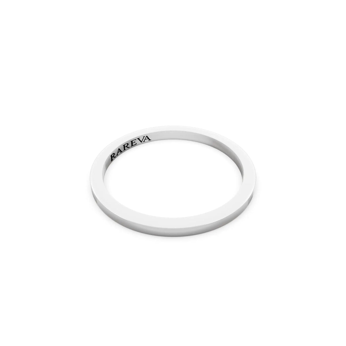 Platinum Men's Flat Wedding Band - 1.5mm - Left
