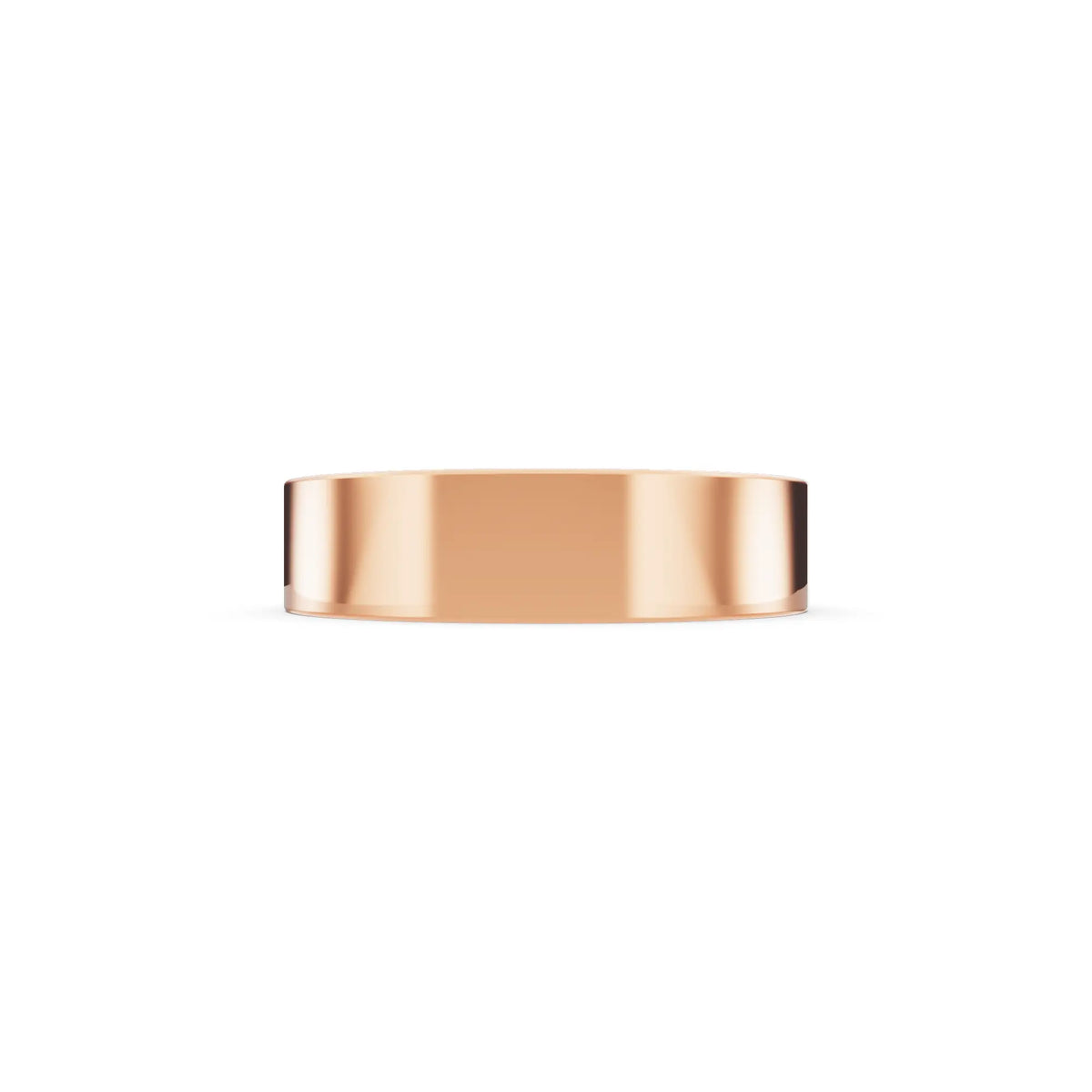 14K Rose Gold Men's Baguette Cut Diamond Solitaire Band - 5mm - Side