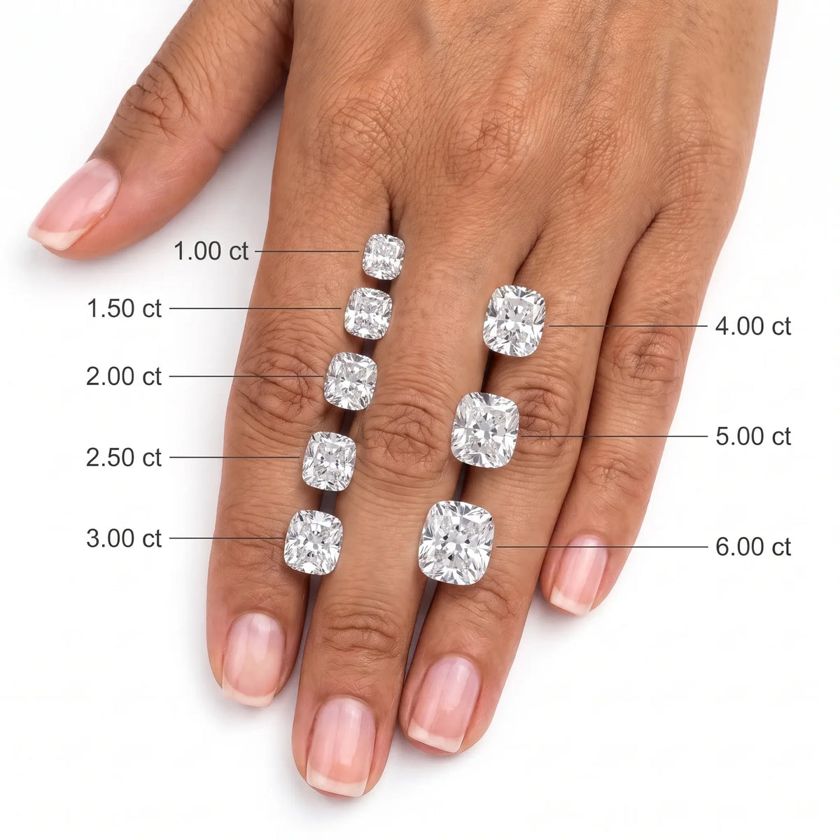 Platinum Cushion Cut Diamond Solitaire Ring with Pave Eternity Band - diamond shape