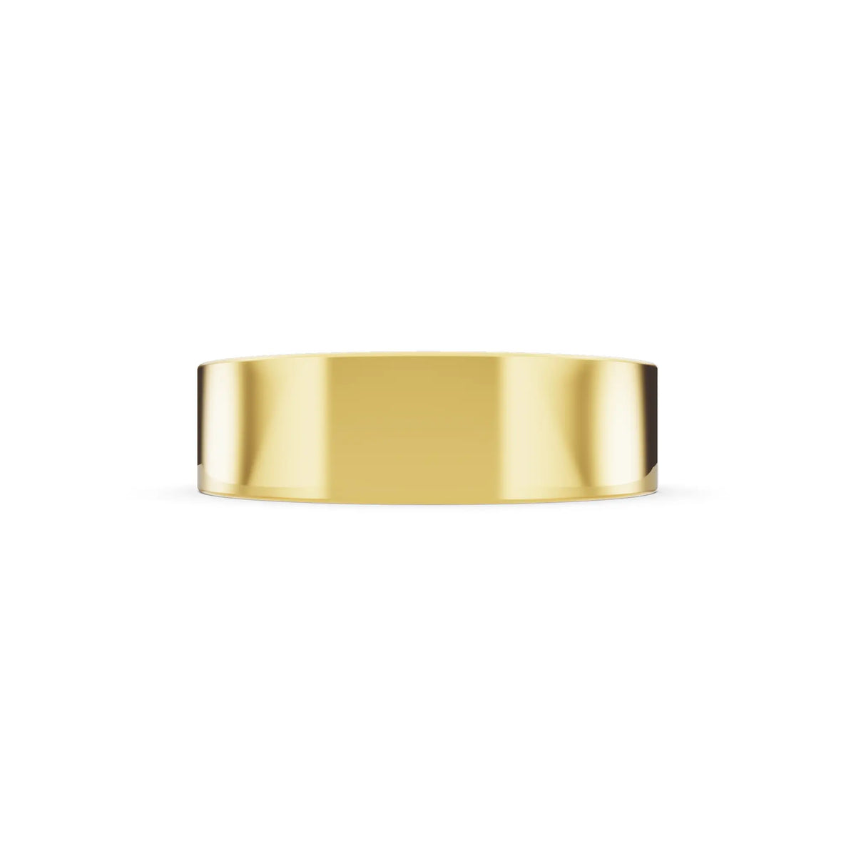 10K Yellow Gold Men's Round Cut Diamond Star Set Solitaire Band - 5.5mm - Side