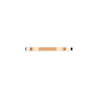14K Rose Gold Men's Flat Wedding Band - 1.5mm - Side