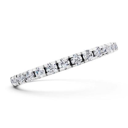 Platinum Round Cut Diamond Classic Eternity Band - 1.7mm - Side