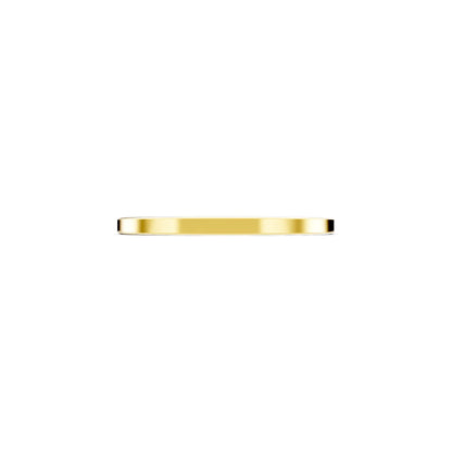 10K Yellow Gold Men's Flat Wedding Band - 1.5mm - Side