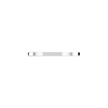 Platinum Men's Flat Wedding Band - 1.5mm - Side
