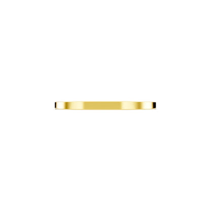 10K Yellow Gold Men's Soft Edge Flat Wedding Band - 1.5mm - Side
