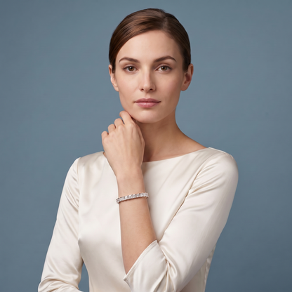 14K Rose Gold Princess Cut Diamond Tennis Bracelet - Beauty