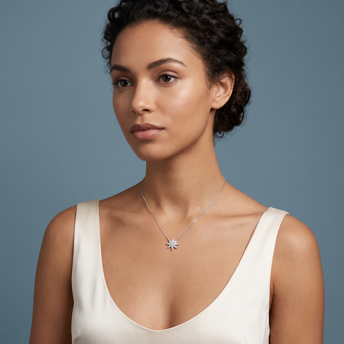 Platinum Star Diamond Pendant - Beauty